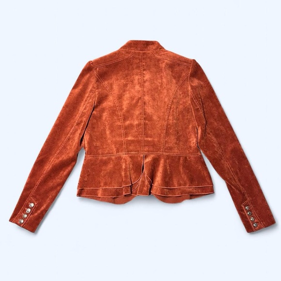 Grunge Orange Ruffle Military Jacket by Cass! - Picture 7 of 7